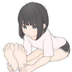 This is a pixiv picture whose title is 👣.