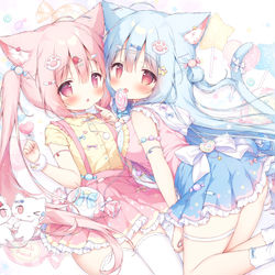 This is a pixiv picture whose title is 🍬🍭🤍.
