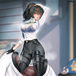 This is a pixiv picture whose title is 仕事が終わってから.