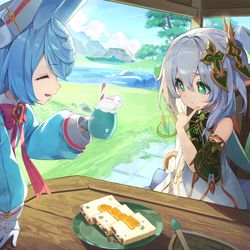 This is a pixiv picture whose title is 「試してみるかしら？.