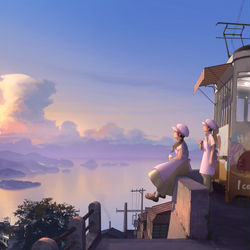 This is a pixiv picture whose title is 仕事終わりに.