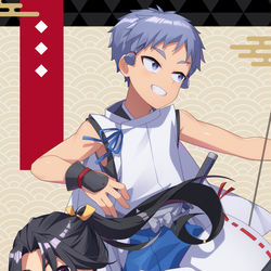 This is a pixiv picture whose title is 時行様と弧次郎くん.