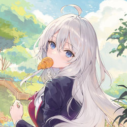This is a pixiv picture whose title is 学生服イレイナさん.