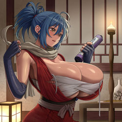 This is a pixiv picture whose title is 32日目, 魔乳千房.