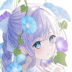 This is a pixiv picture whose title is morning glory.