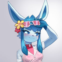 This is a pixiv picture whose title is chilling at the beach.