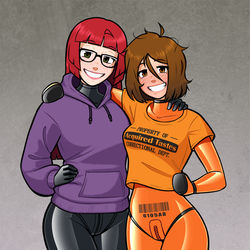 This is a pixiv picture whose title is On Paerole / 仮釈放中.
