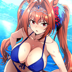 This is a pixiv picture whose title is 遊びに来たのにガチ泳ぎしてしまうダスカ.