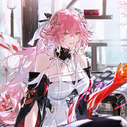 This is a pixiv picture whose title is Changli from Wuthering Waves.