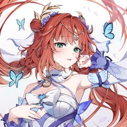 This is a pixiv picture whose title is ニィロウちゃんの新衣装が花の精みたいでめちゃくちゃ可愛い！.