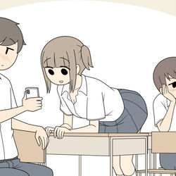 This is a pixiv picture whose title is 前も後ろも無防備なJK（リメイク）.