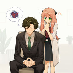 This is a pixiv picture whose title is Doctor Anya and her patient🩺.