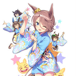 This is a pixiv picture whose title is トレセン音頭屋上組.