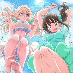 This is a pixiv picture whose title is 猫屋敷組の水着🐈.