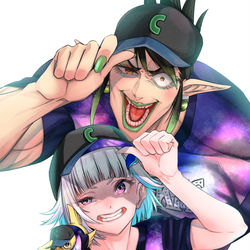 This is a pixiv picture whose title is 地獄エスタ兄妹.