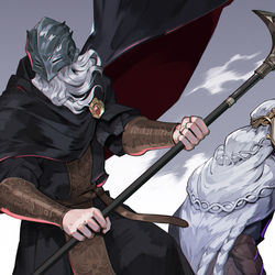 This is a pixiv picture whose title is 人々の王に.