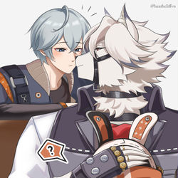 This is a pixiv picture whose title is Nose kiss.