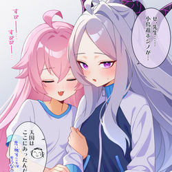 This is a pixiv picture whose title is ヒナとホシノ.
