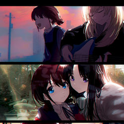 This is a pixiv picture whose title is 没灵感，画点以前的废案.