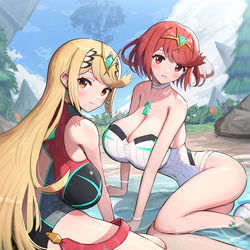 This is a pixiv picture whose title is 水着チェンジホムヒカ.