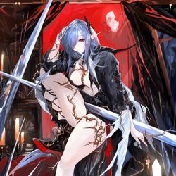 This is a pixiv picture whose title is Gladiia - I Am The Tide🖤.