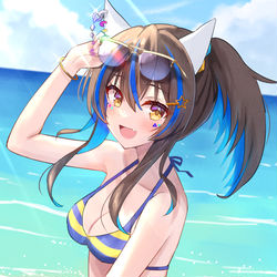 This is a pixiv picture whose title is 海パリピ.