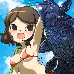 This is a pixiv picture whose title is FISH ON!!!!.