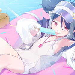 This is a pixiv picture whose title is 水着フブキ.