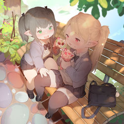 This is a pixiv picture whose title is 你也吃一口.