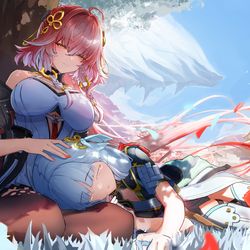 This is a pixiv picture whose title is 憩い.
