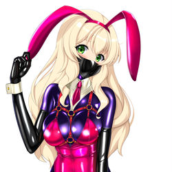 This is a pixiv picture whose title is オリジナルぴっちりハーネスバニーちゃん.