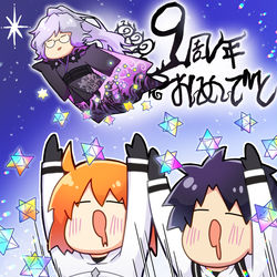 This is a pixiv picture whose title is 9周年だよおめでとう+α.