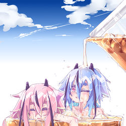 This is a pixiv picture whose title is 冷やし梅麦茶.