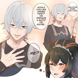 This is a pixiv picture whose title is Househusband.