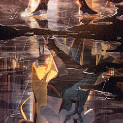 This is a pixiv picture whose title is 丹穹～Dancing in the rain.