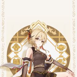 This is a pixiv picture whose title is 蛍-璃月コスチュームif.