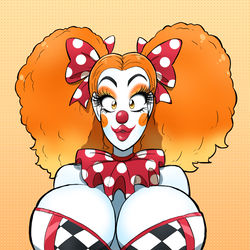 This is a pixiv picture whose title is Clown Makeover.