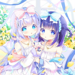 This is a pixiv picture whose title is おそろい💙💜.