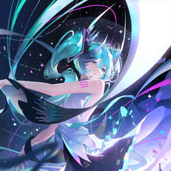 This is a pixiv picture whose title is miku.