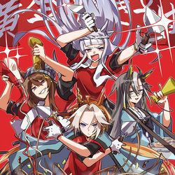 This is a pixiv picture whose title is 黄金焼きそば.