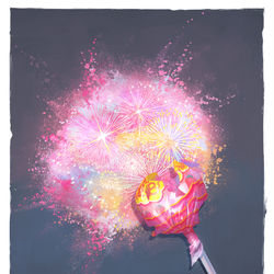 This is a pixiv picture whose title is 烟火.