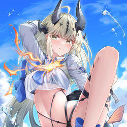 This is a pixiv picture whose title is 焔影リード.