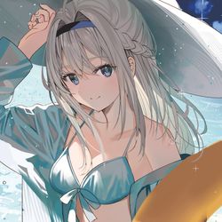 This is a pixiv picture whose title is 水着.
