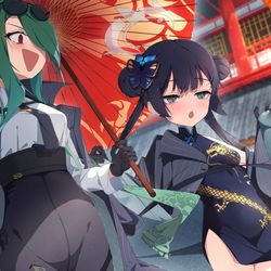 This is a pixiv picture whose title is 暑....