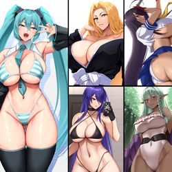 This is a pixiv picture whose title is むちむちミクさんとラクガキまとめ.