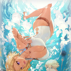 This is a pixiv picture whose title is レスレリアーナのアトリエ　 「いざ、素潜り勝負！」.