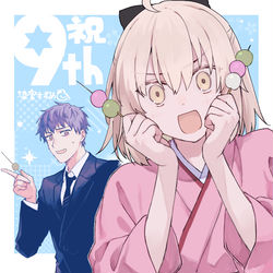 This is a pixiv picture whose title is 9周年.