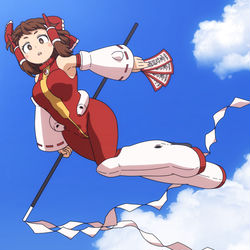 This is a pixiv picture whose title is 博麗の巫女.