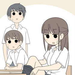 This is a pixiv picture whose title is 暑かったのでニーハイを脱ぐ女の子.