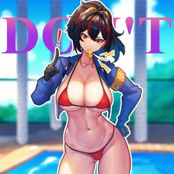 This is a pixiv picture whose title is ライフガード朱鳶.